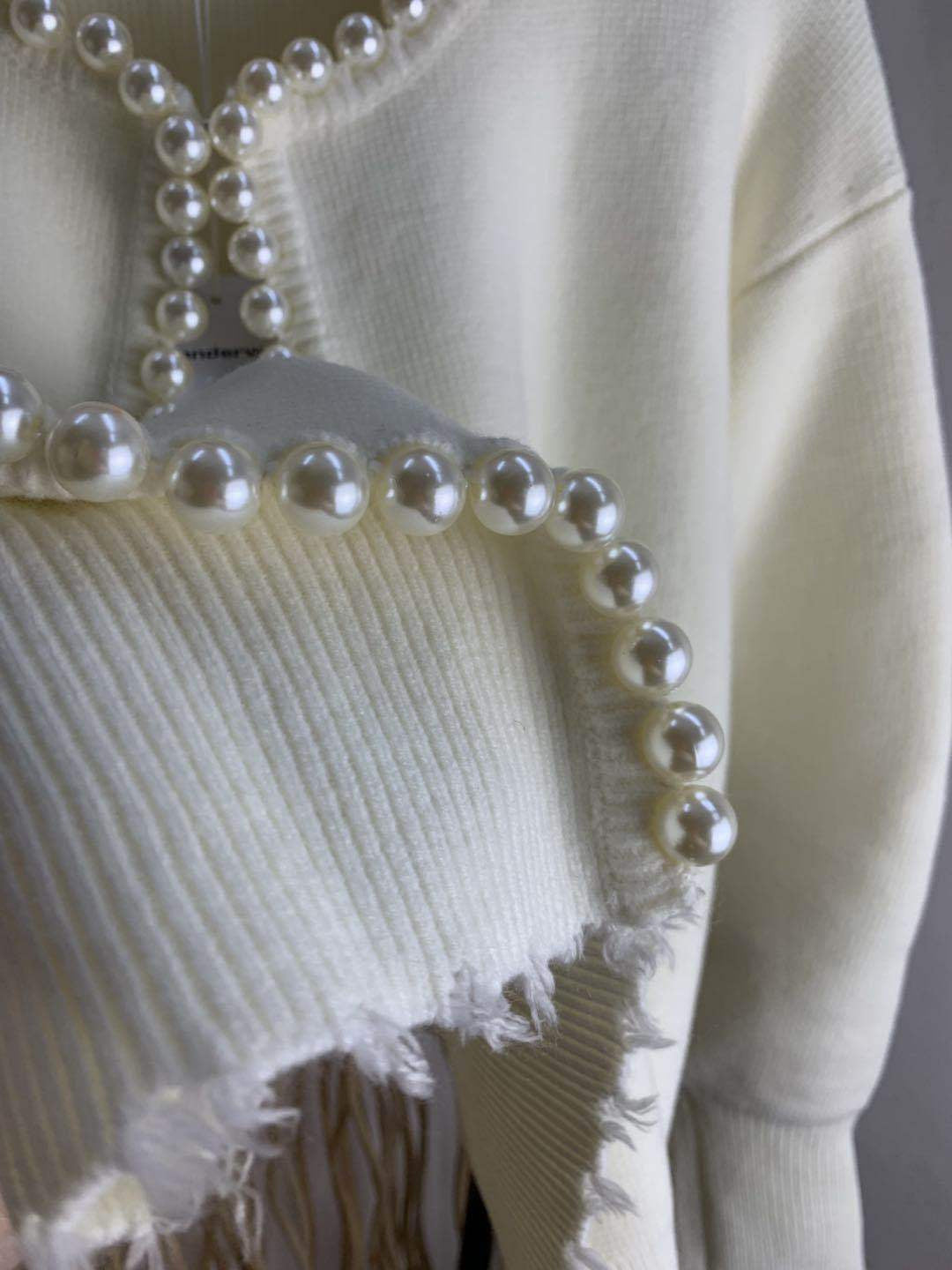 Cardigan bordo perle