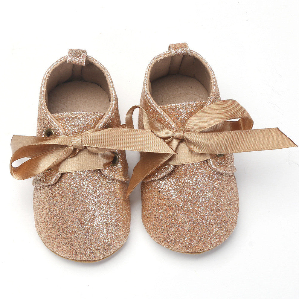 Scarpine neonata animalier glitter