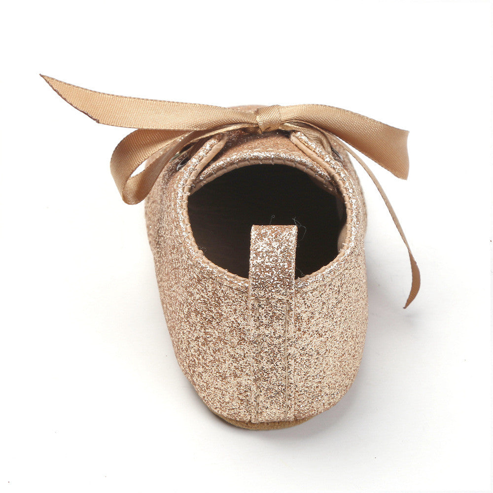 Scarpine neonata animalier glitter