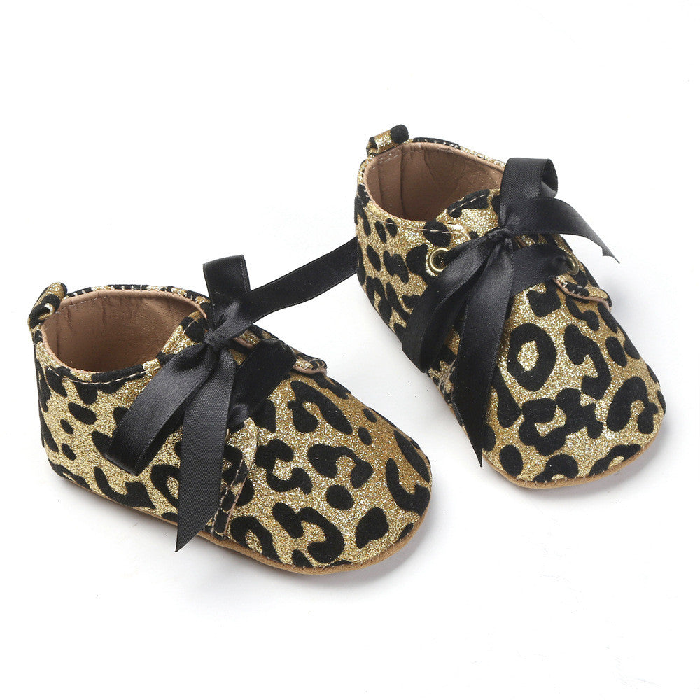 Scarpine neonata animalier glitter