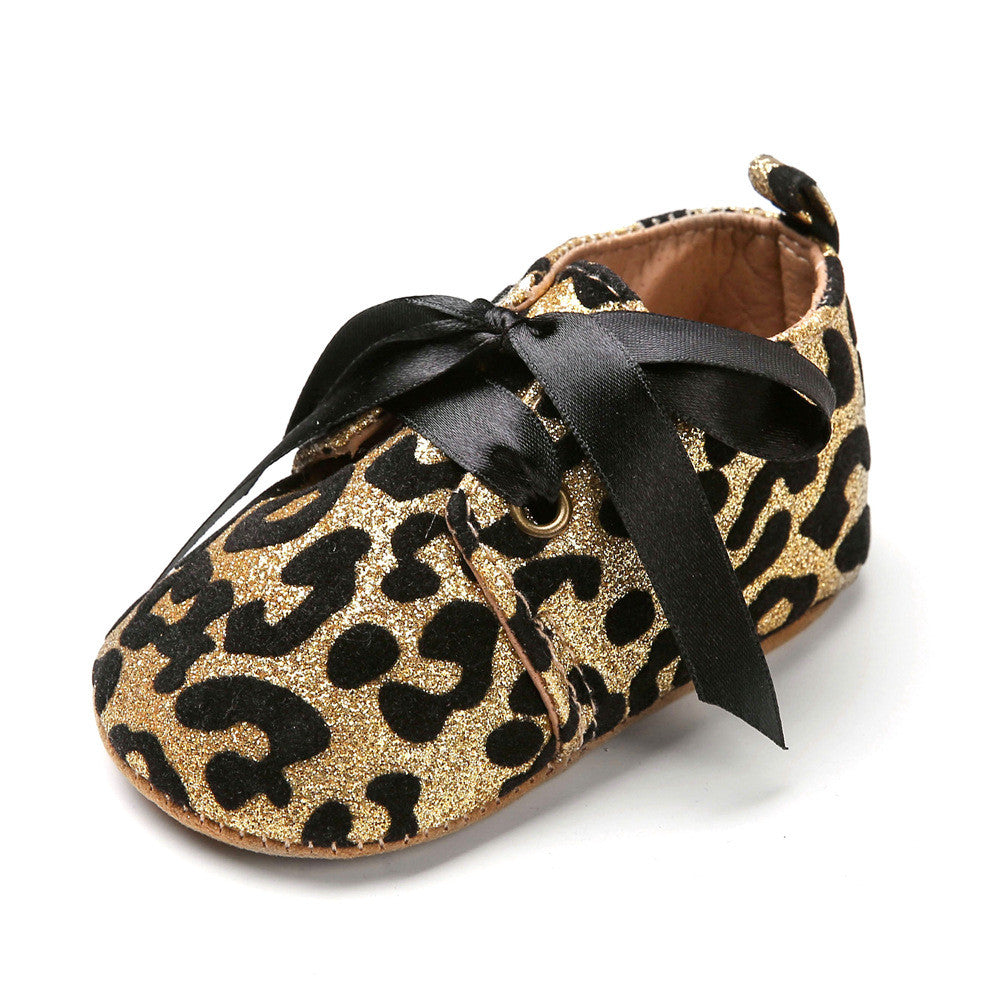 Scarpine neonata animalier glitter