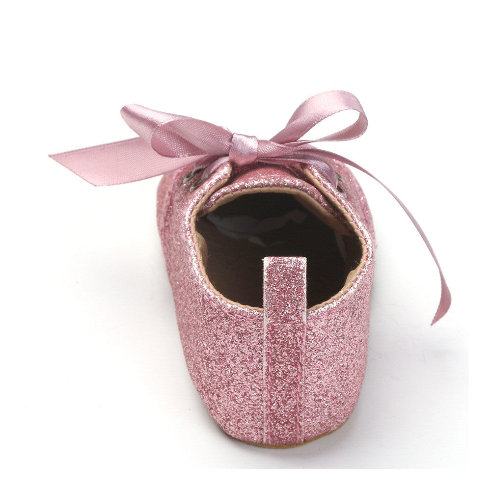Scarpine neonata animalier glitter