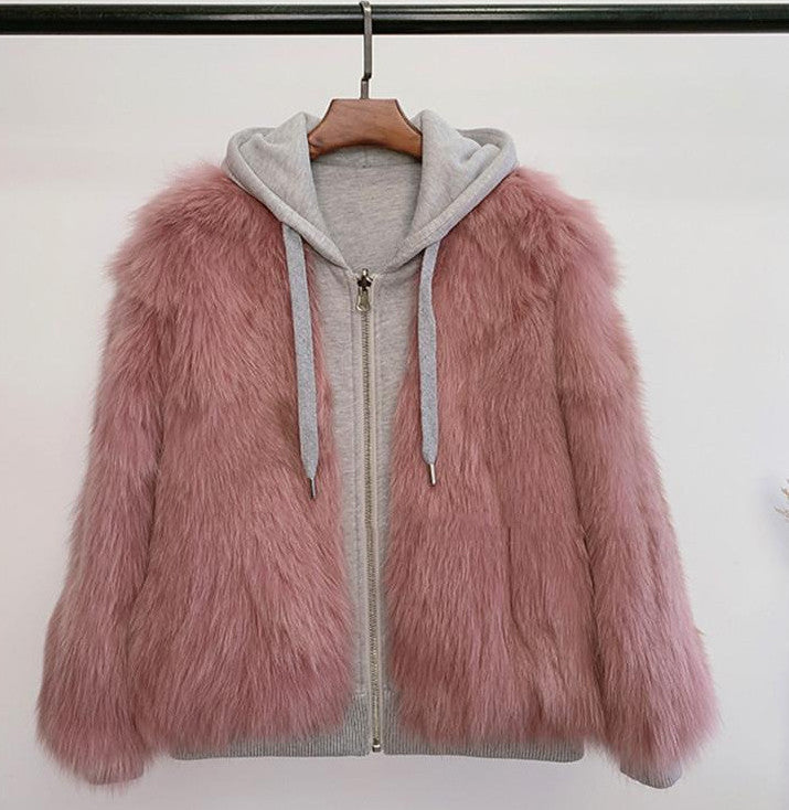 Felpone double-face pelliccia