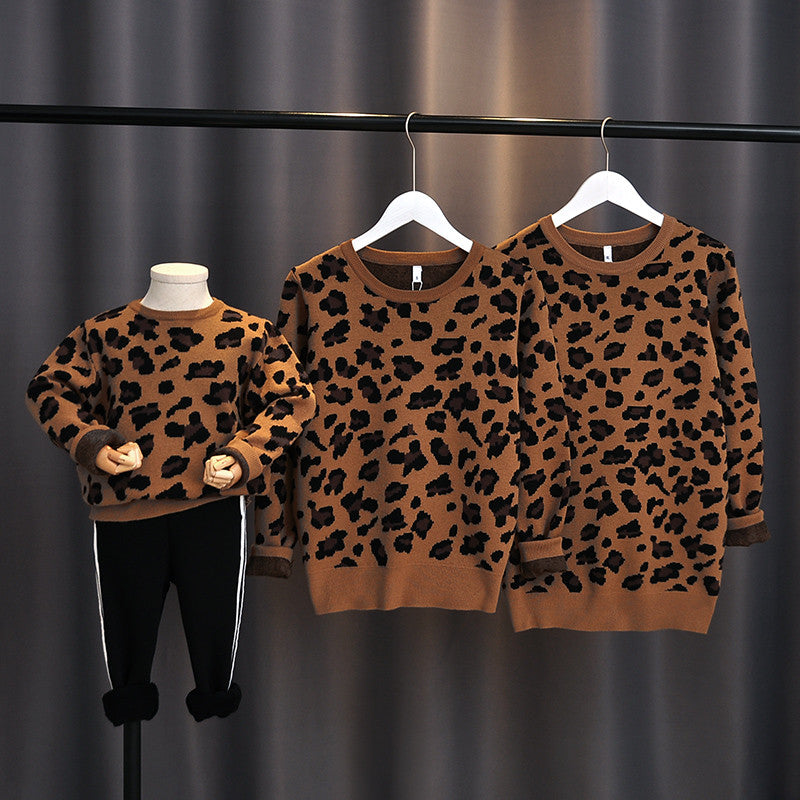 Coordinato mamma figlia maglioncini leopard