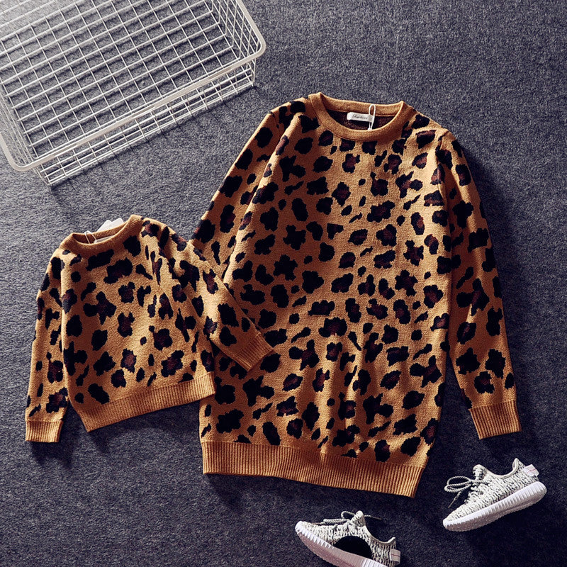 Coordinato mamma figlia maglioncini leopard