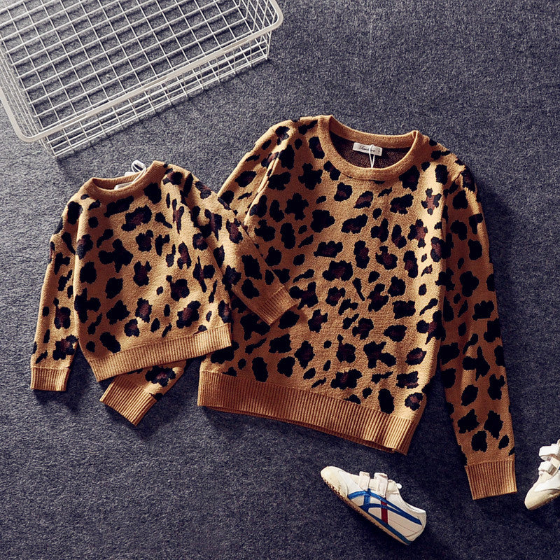 Coordinato mamma figlia maglioncini leopard