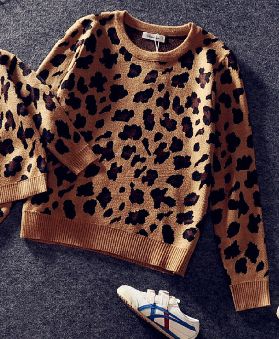 Coordinato mamma figlia maglioncini leopard