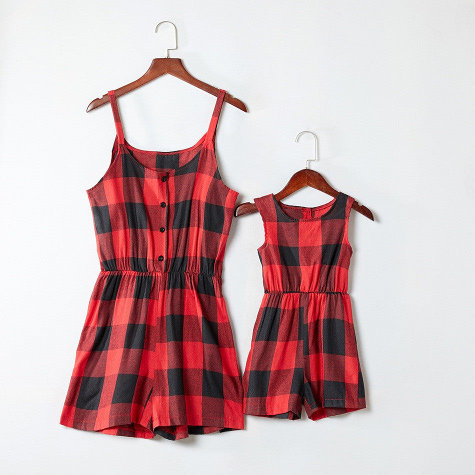 Completo tartan mamma-figlia spring