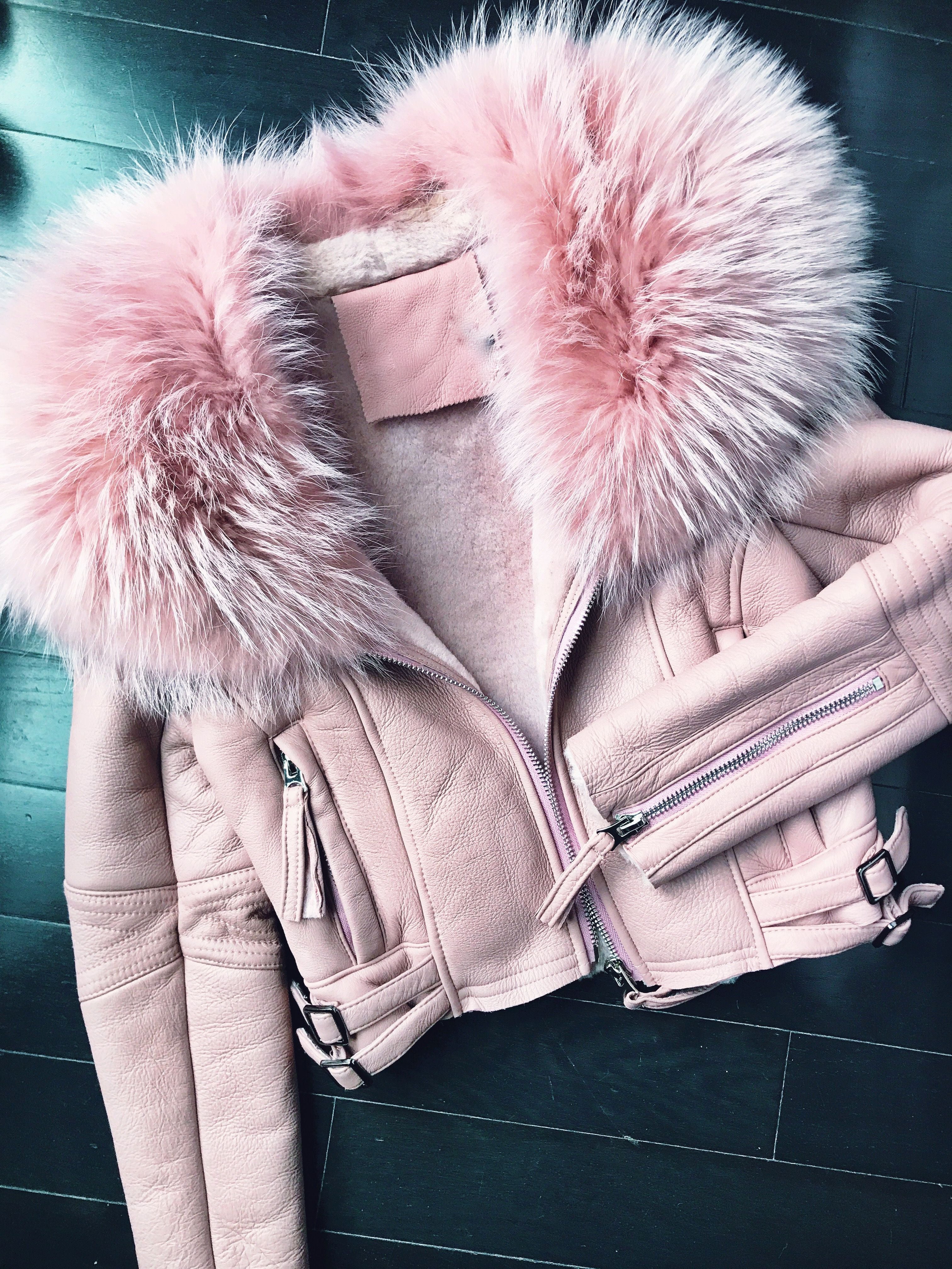 Giacca pelle con collo Eskid