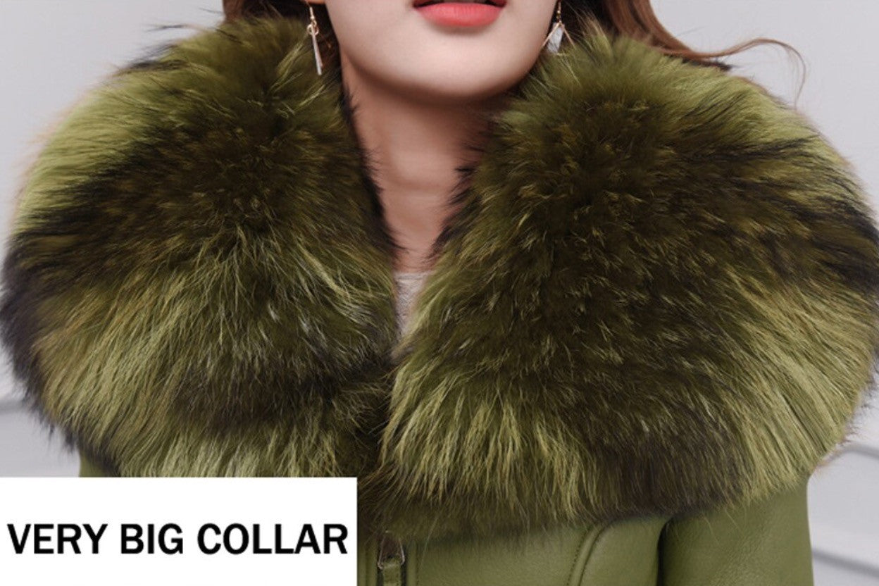 Giacca pelle con collo Eskid