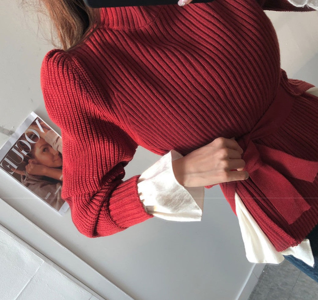 Cardigan shoulderbow