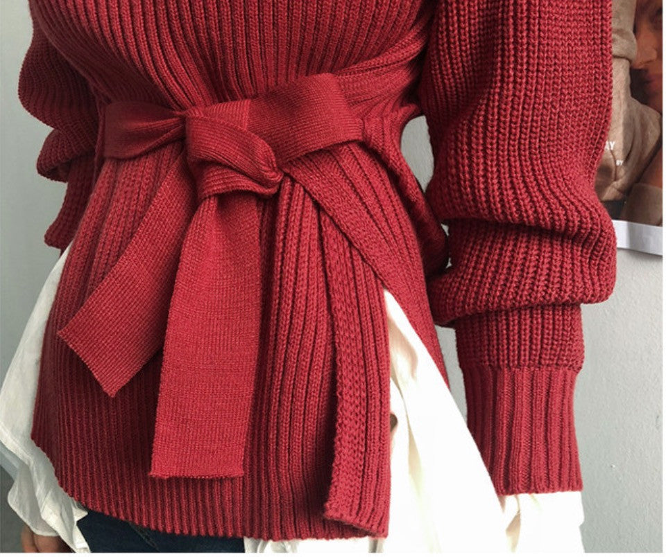 Cardigan shoulderbow