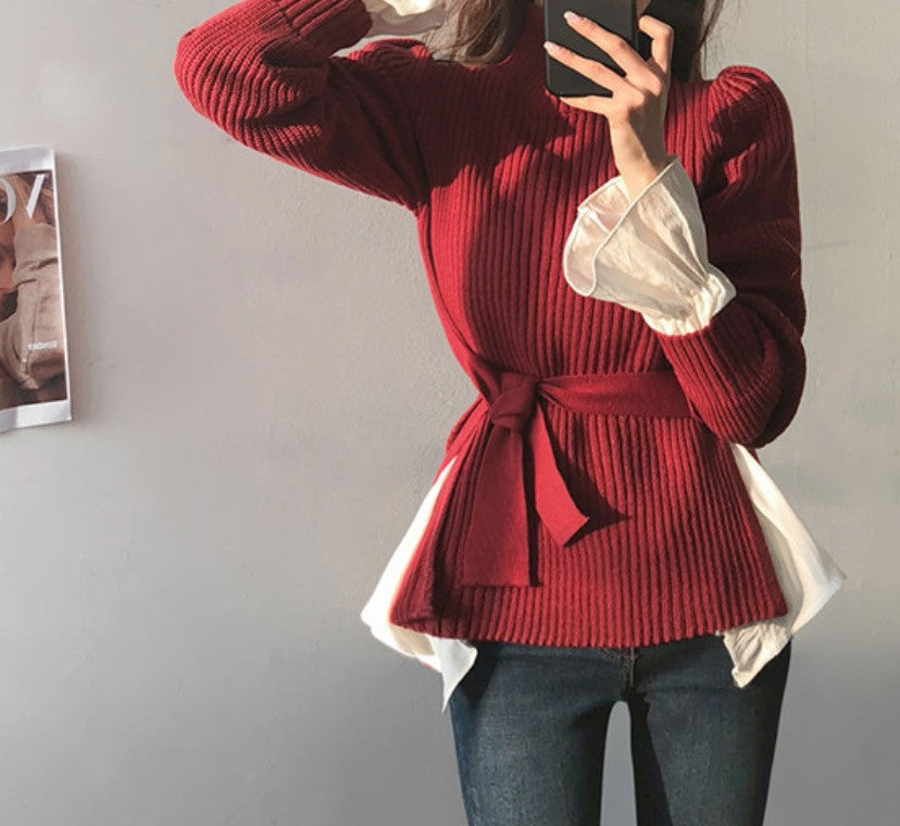 Cardigan shoulderbow