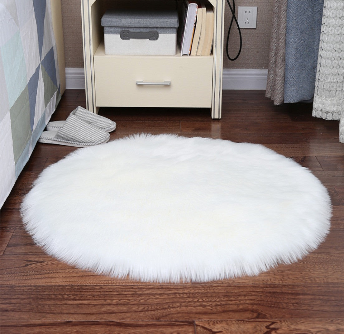Tappeto peloso tondo