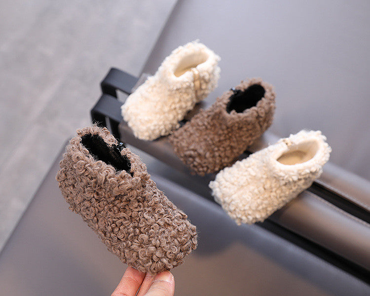 Scarponcini baby in lana riccia d'agnello