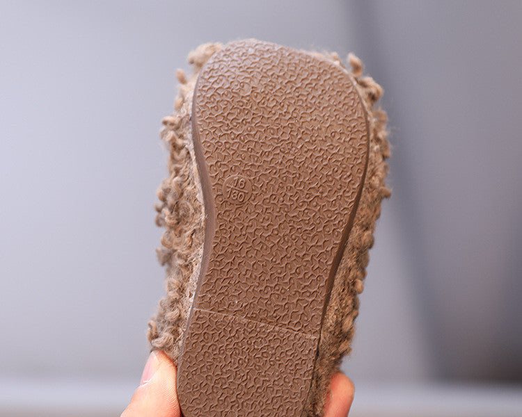 Scarponcini baby in lana riccia d'agnello