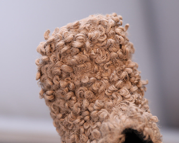 Scarponcini baby in lana riccia d'agnello