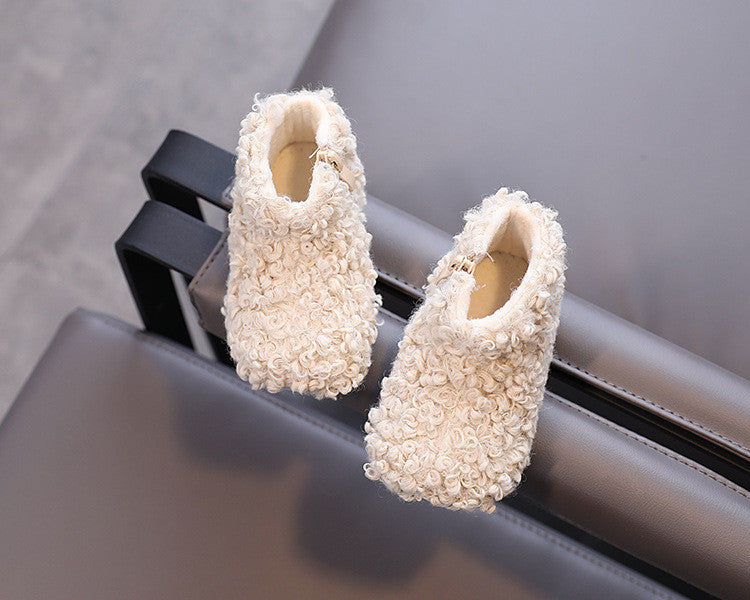 Scarponcini baby in lana riccia d'agnello