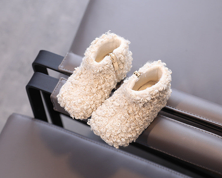 Scarponcini baby in lana riccia d'agnello