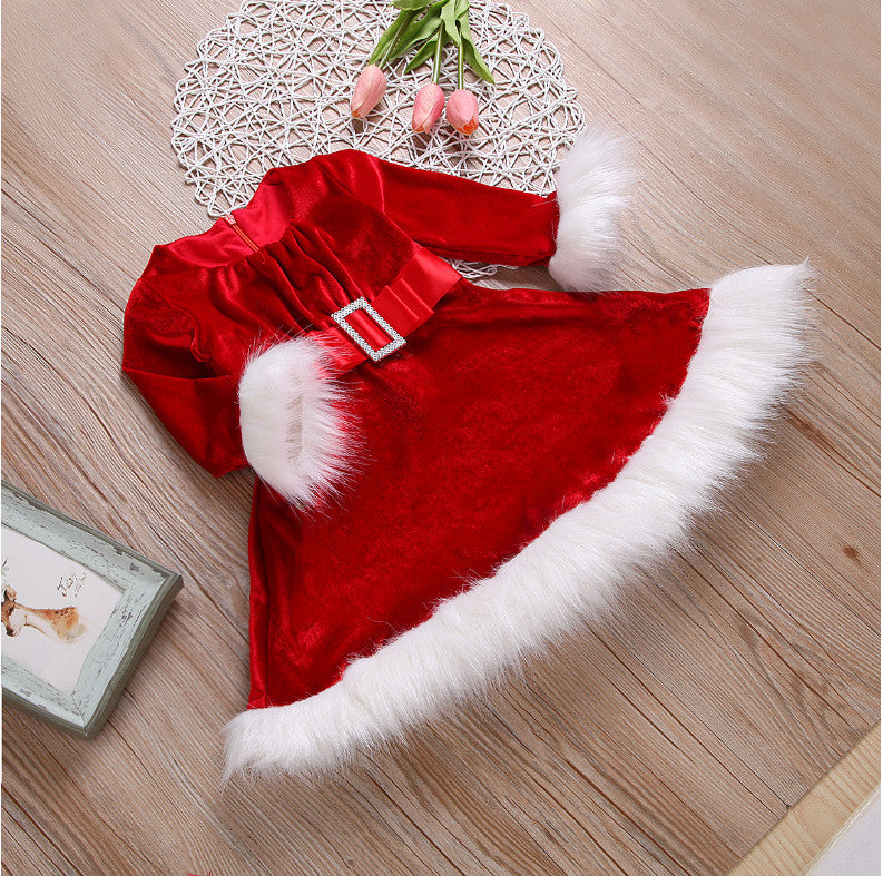 Vestito bimba piccola aiutante di babbo natale