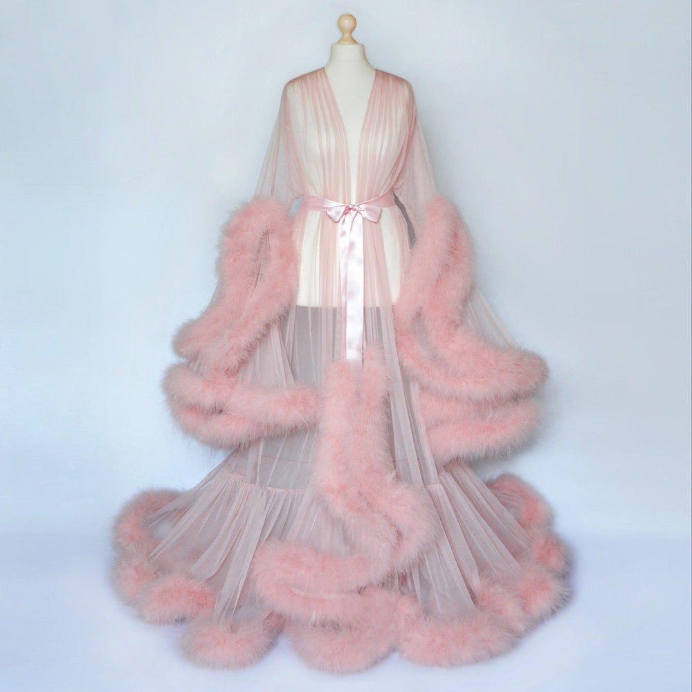 Vestaglia piume di struzzo Burlesque