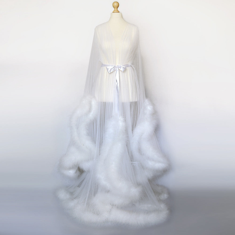 Vestaglia piume di struzzo Burlesque