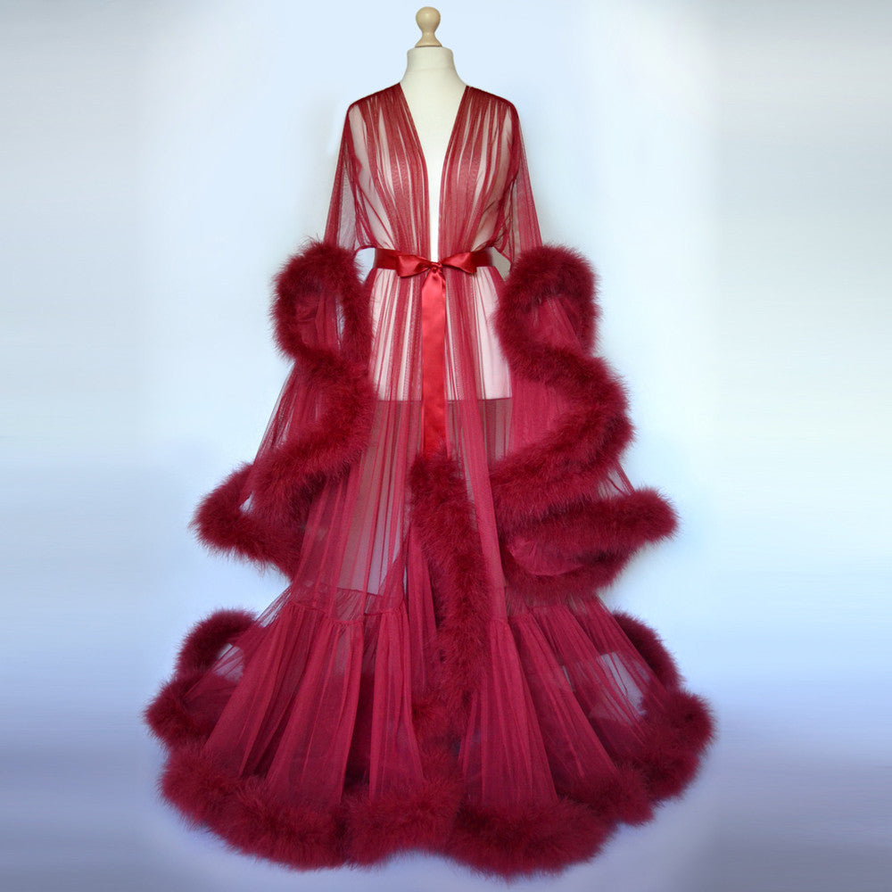 Vestaglia piume di struzzo Burlesque