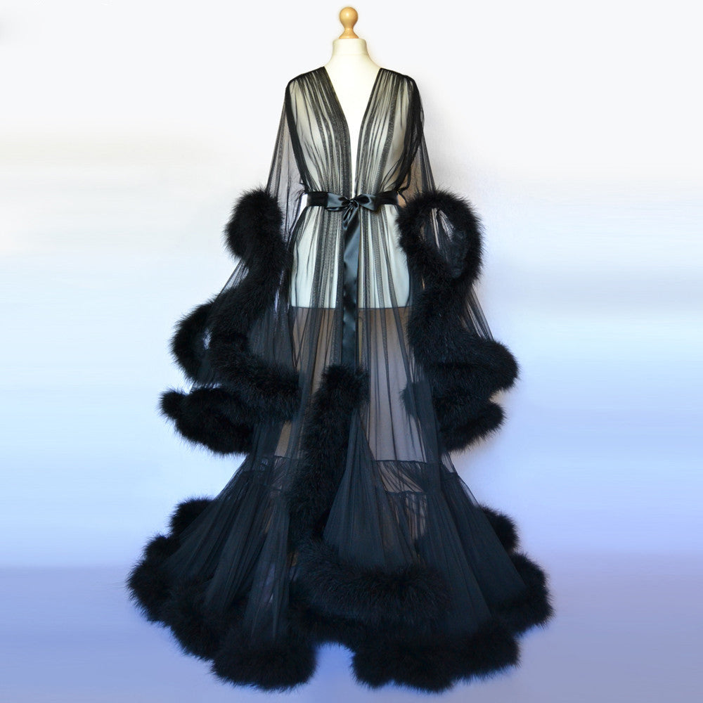 Vestaglia piume di struzzo Burlesque