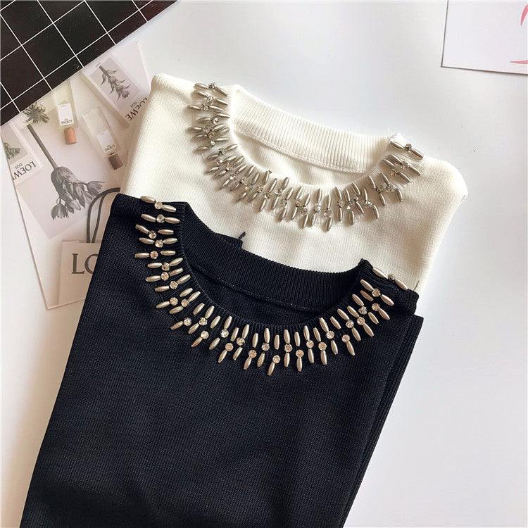 Maglioncini smanicati collier