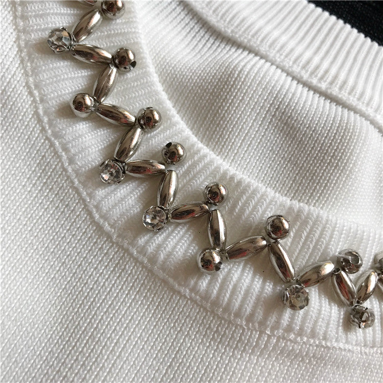 Maglioncini smanicati collier