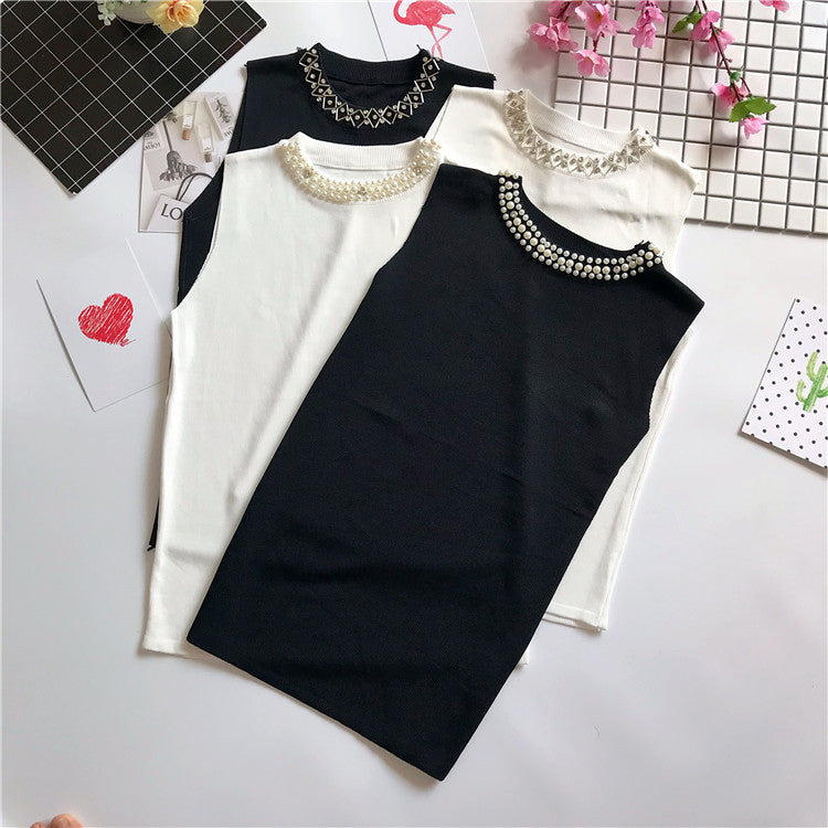 Maglioncini smanicati collier