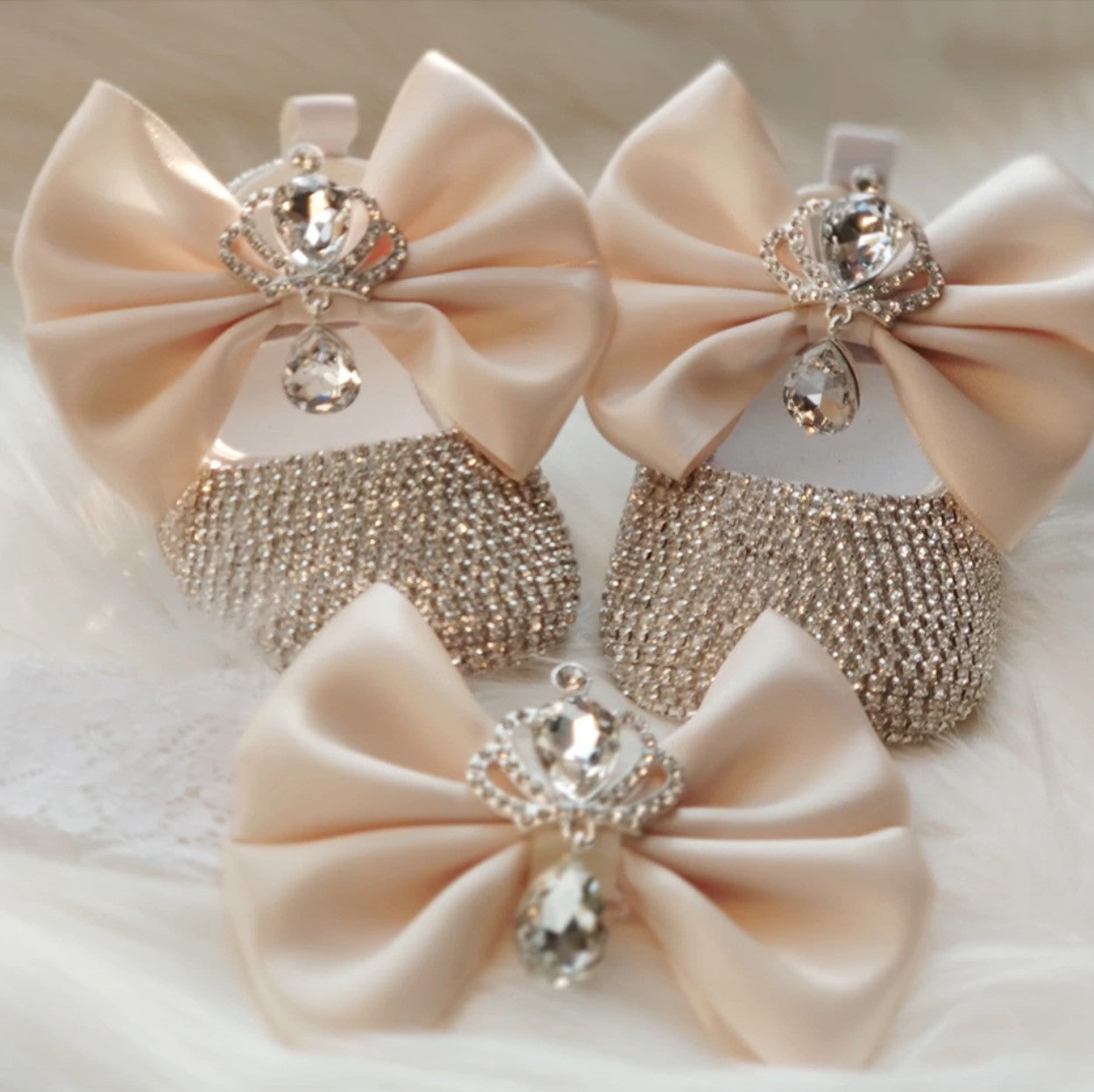 Set scarpine-fiocco cristalli principessa baby Sissy