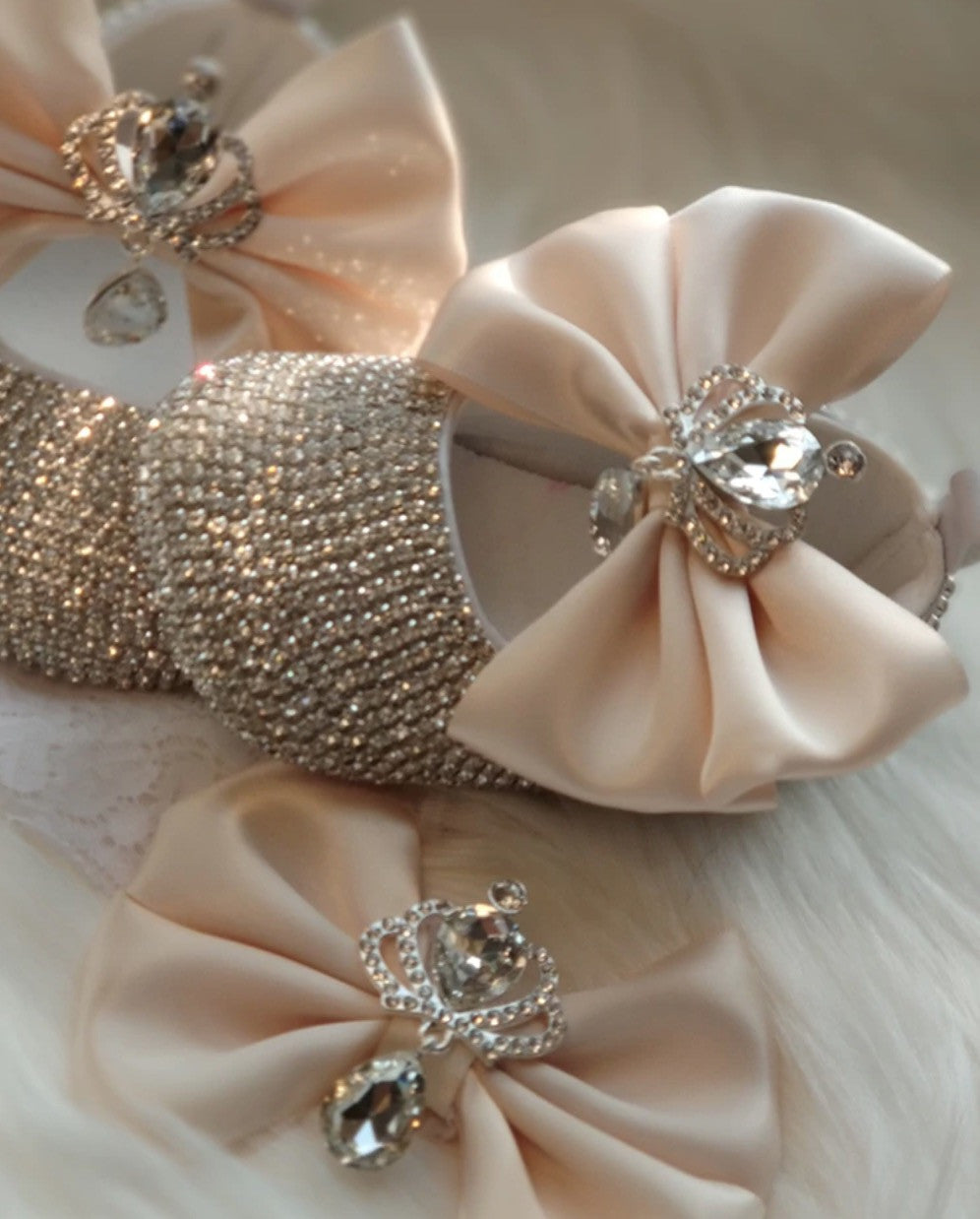 Set scarpine-fiocco cristalli principessa baby Sissy