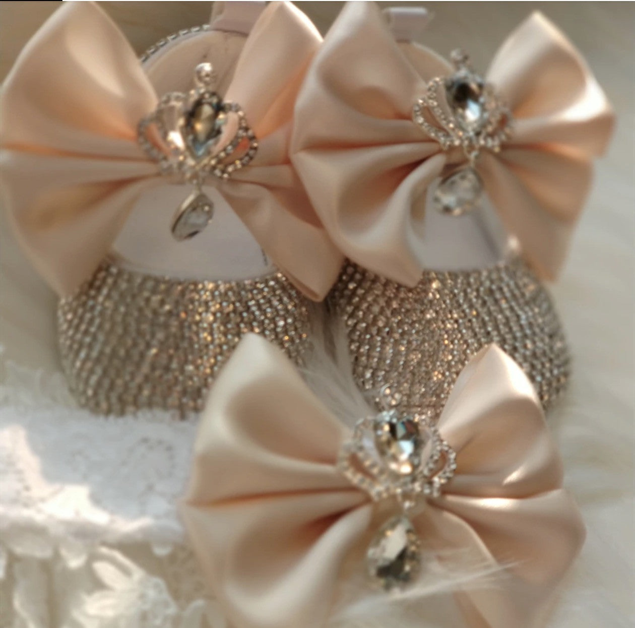 Set scarpine-fiocco cristalli principessa baby Sissy