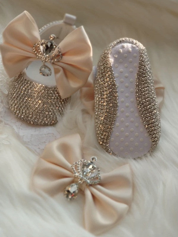 Set scarpine-fiocco cristalli principessa baby Sissy