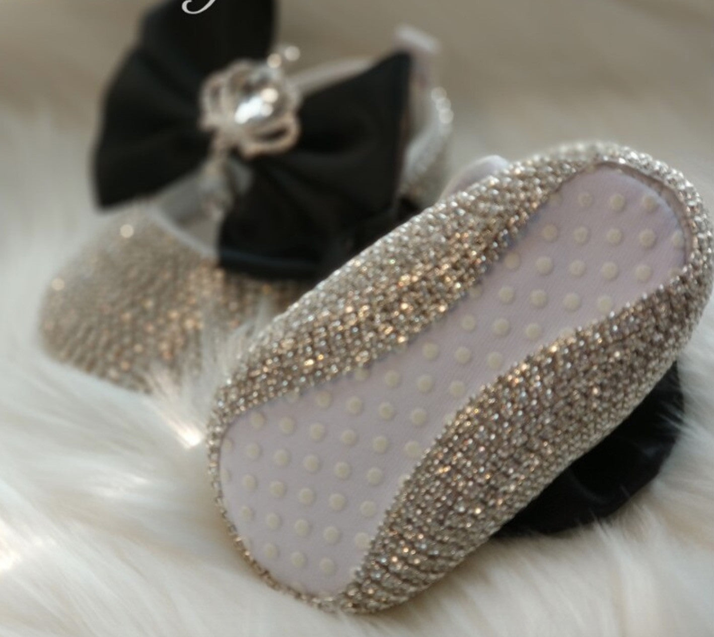 Set scarpine-fiocco cristalli principessa baby Sissy