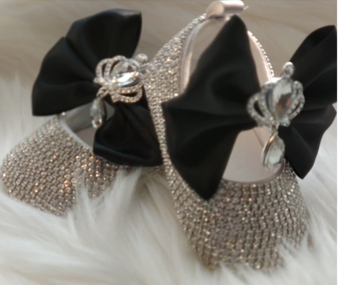 Set scarpine-fiocco cristalli principessa baby Sissy