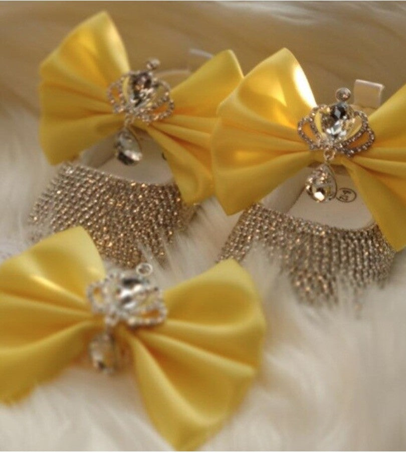 Set scarpine-fiocco cristalli principessa baby Sissy