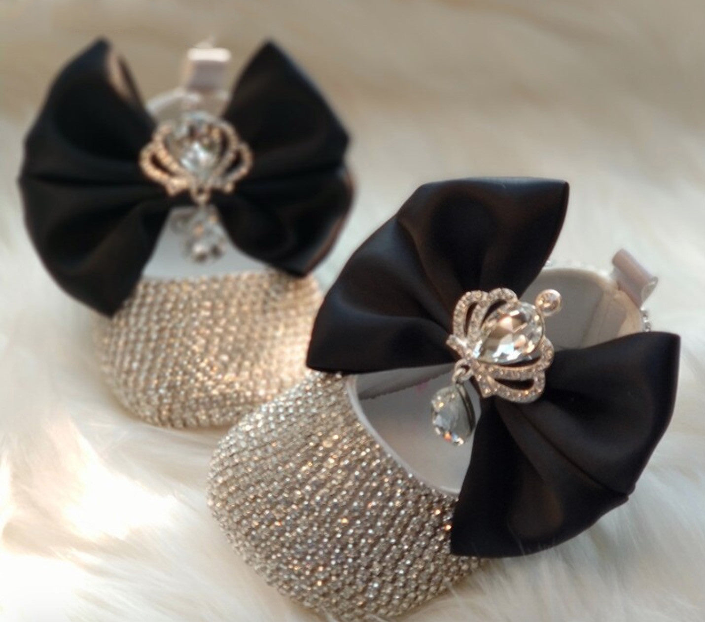 Set scarpine-fiocco cristalli principessa baby Sissy