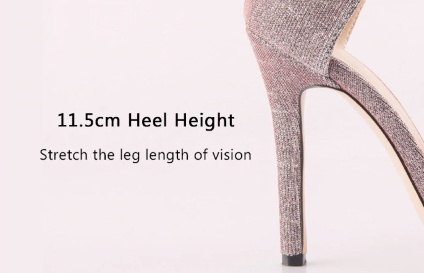 Tacchi glitter ponpon