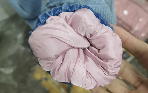 Giubbino baby jeans ecofur colors