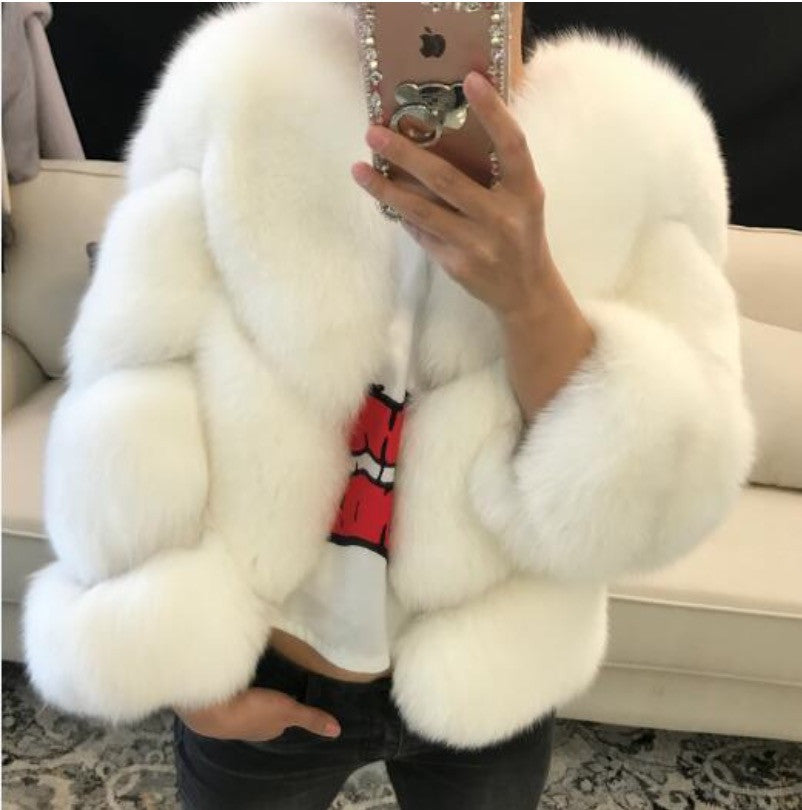 Yellow real fur