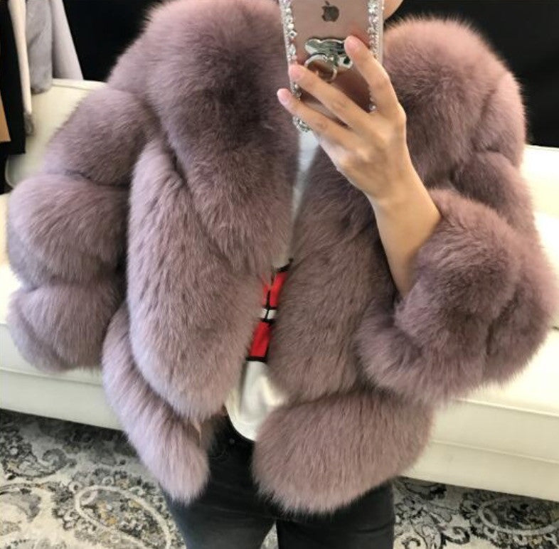Yellow real fur