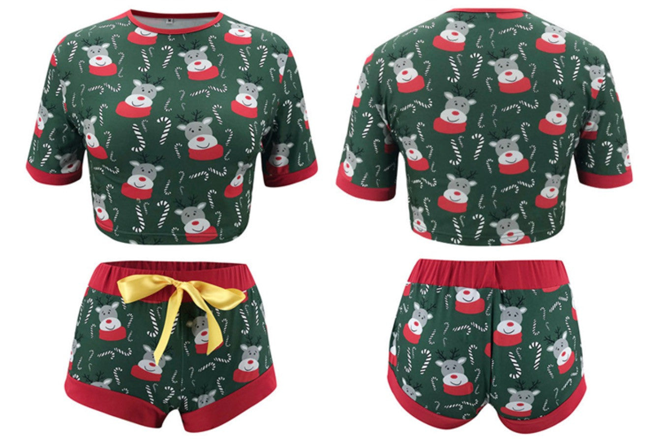 Pigiamino corto renne scacchi