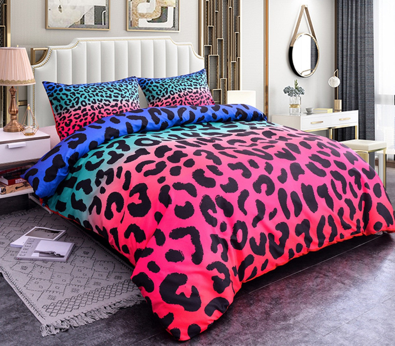 Set letto leopard rainbow