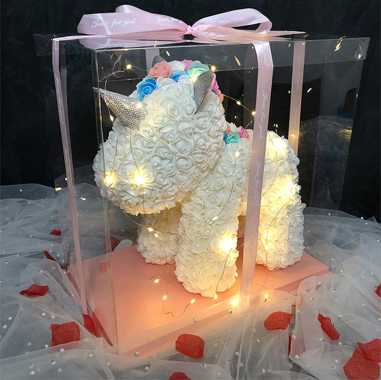 Unicorno di rose 3D