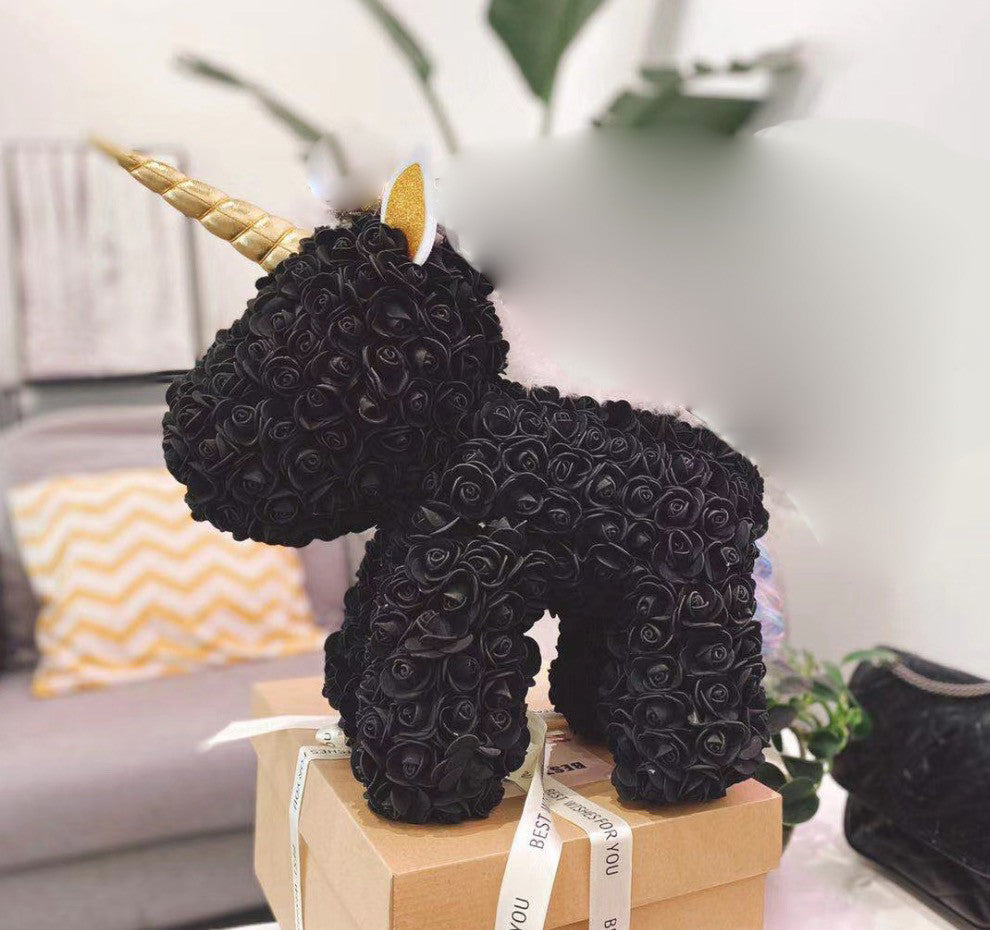 Unicorno di rose 3D
