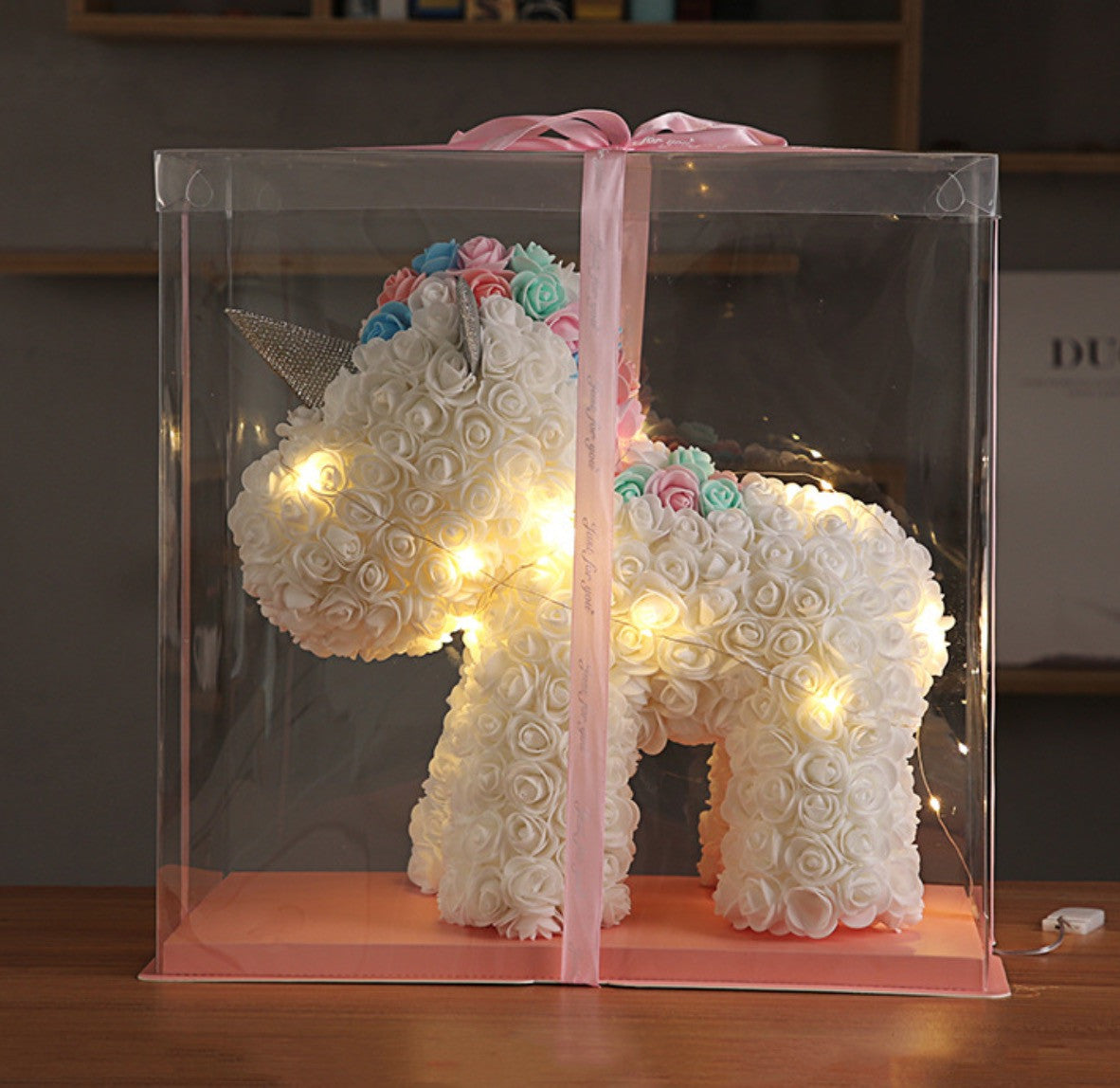 Unicorno di rose 3D