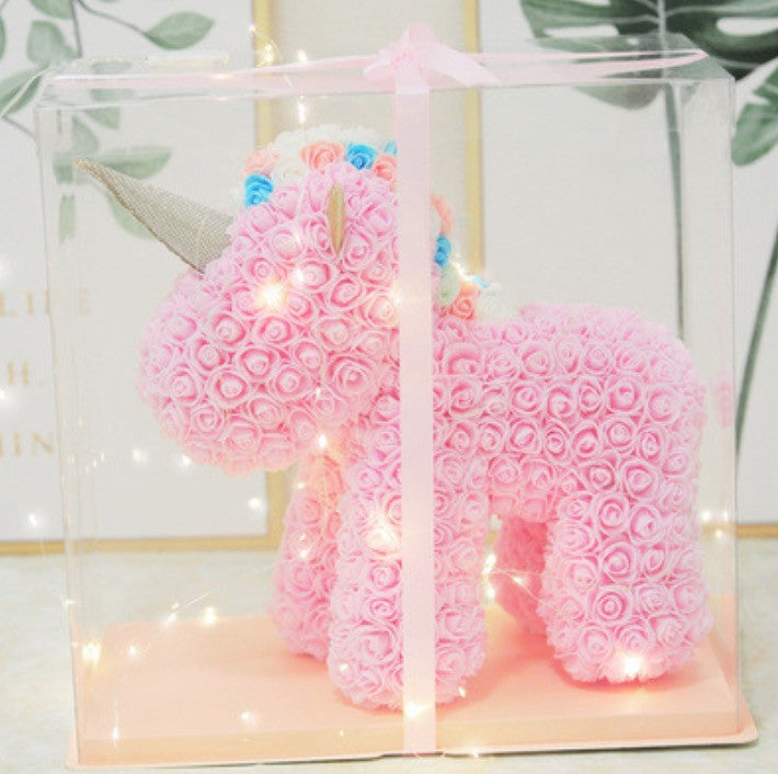 Unicorno di rose 3D