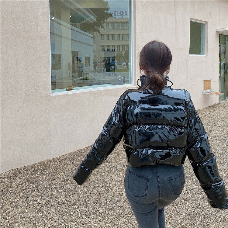 Piumino lucidissimo in vinile Karp